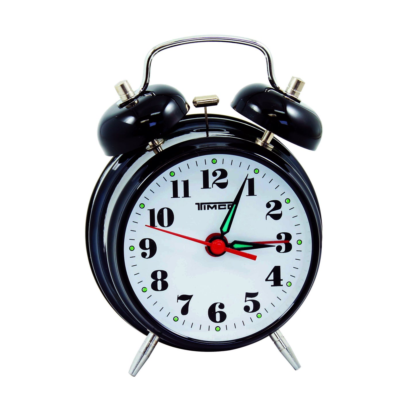 Reloj Despertador de Cuerda Metálico Decorativo Timco AL-8023 N