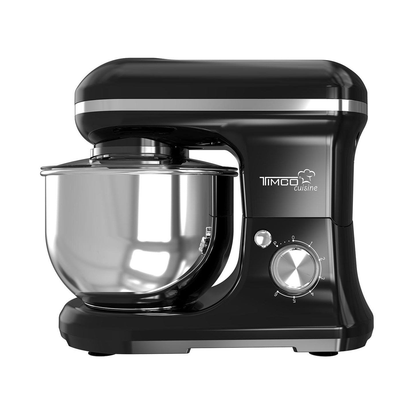 Batidora de Pedestal 5 L 300W 6 Velocidades con Gancho, Paleta y Globo Función Pulso BAT1107 Timco