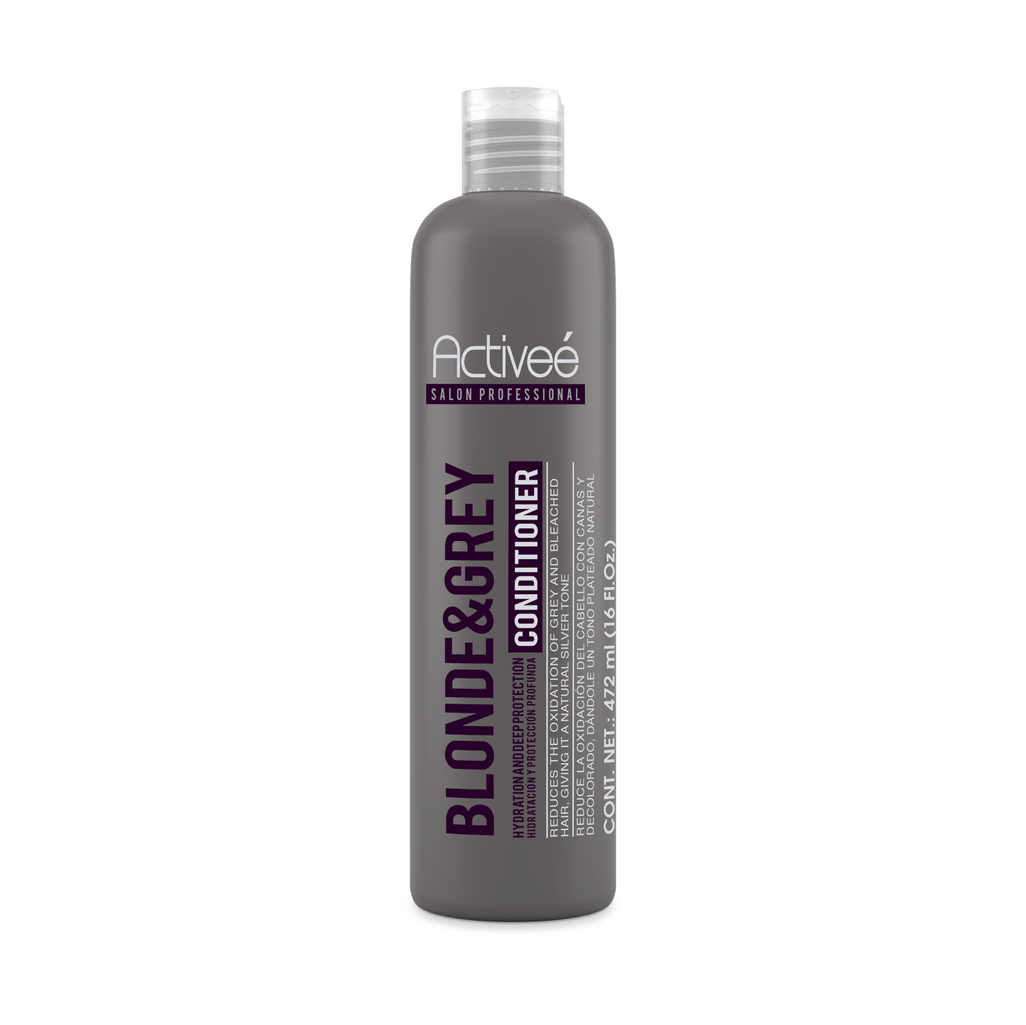 Acondicionador Activee Professional Blonde & Grey Reduce la Oxidacion del Cabello con Canas y Decolorado dandole un tono plateado natural