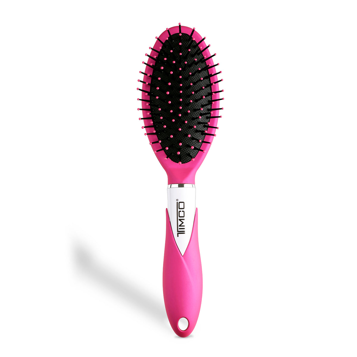 Cepillo de Cabello Ovalado Acolchonado con Mango Ergonómico Neon Brush Timco CAV06