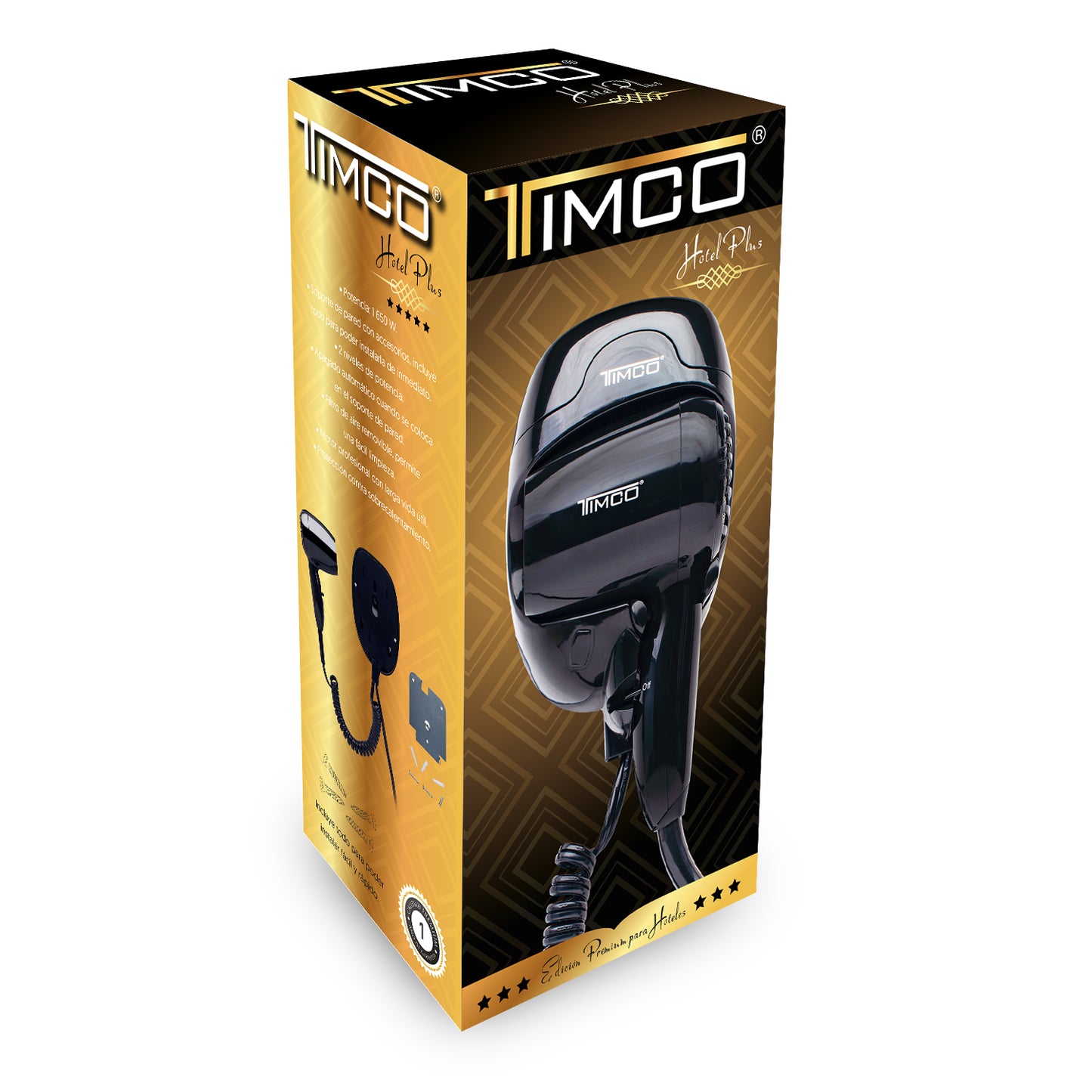 Secadora de Cabello de Pared Empotrable Pared Ideal Para Hotel Timco HS-1600N