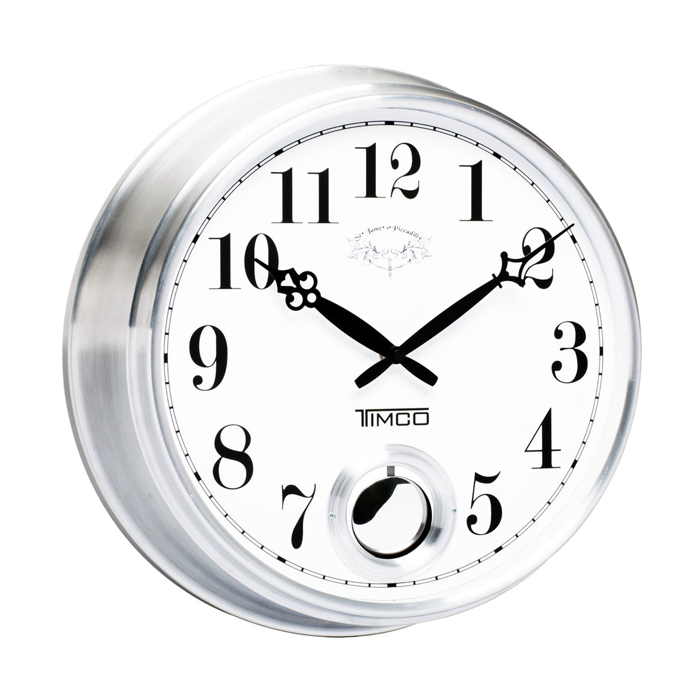Reloj de Pared Analógico Estilo Retro con Movimiento Pendular Timco HYW170