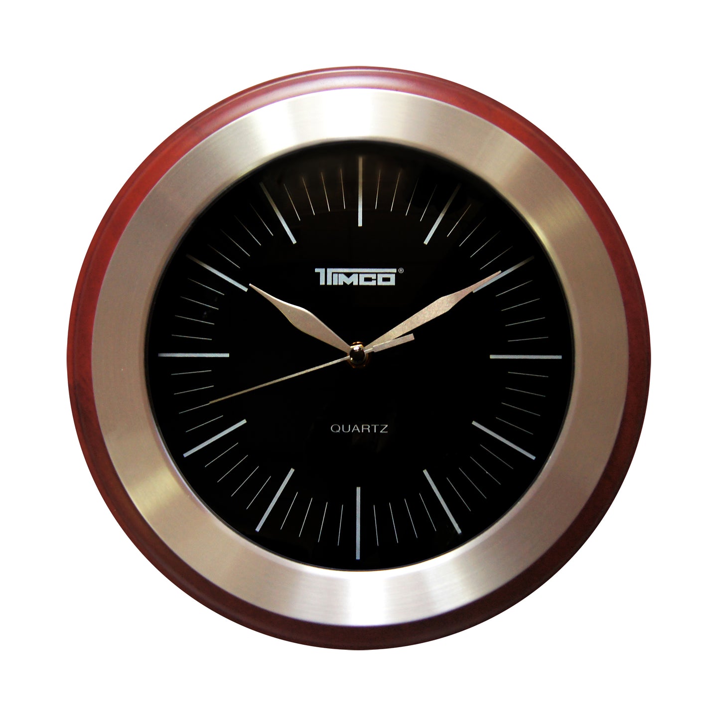 Reloj de Pared Analógico Madera con Acero inoxidable Timco RA-70N