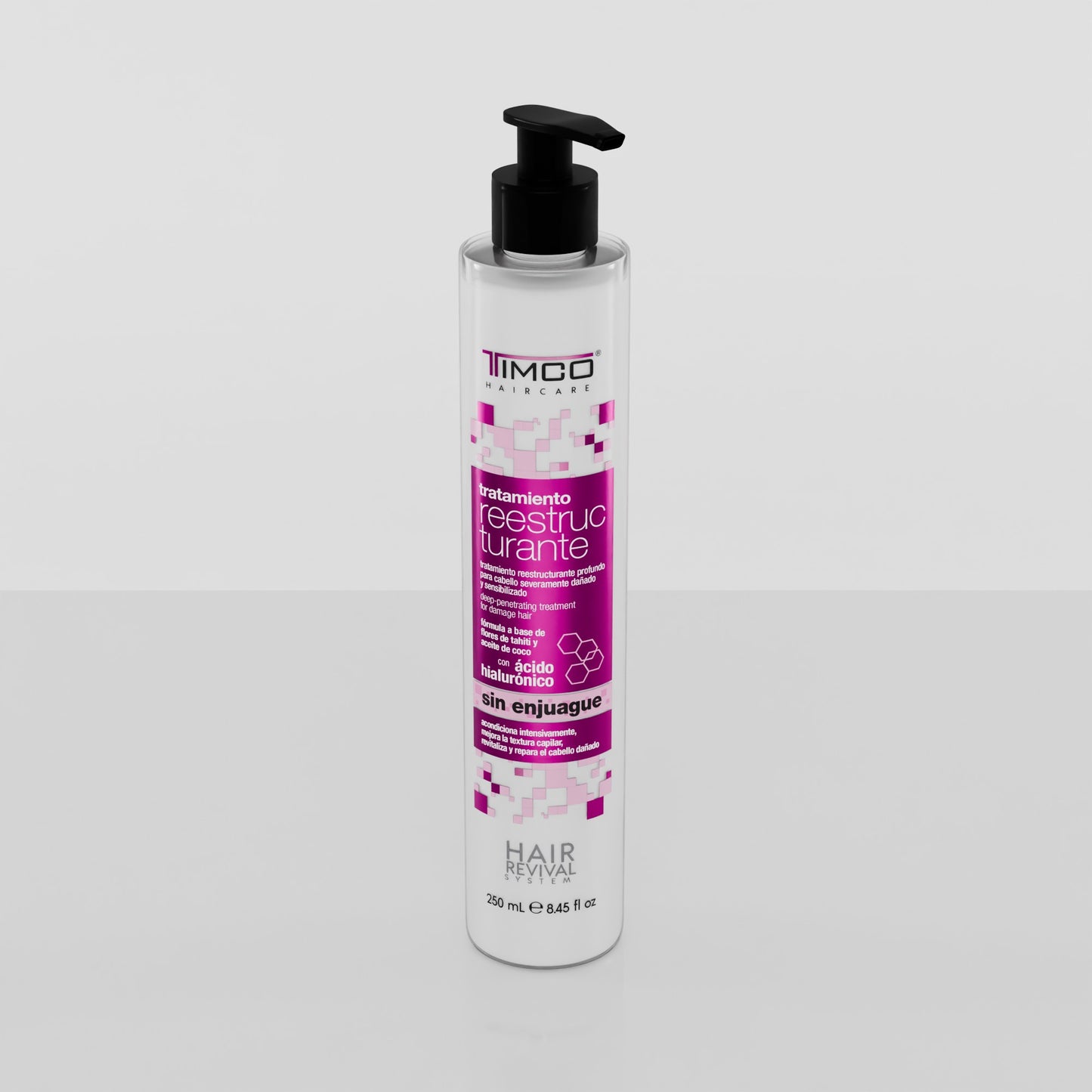 Tratamiento Capilar 3 en 1 Timco LIQ‑200REES Hidratación Profunda Nutrición y Reparación con Flores de Tahití Aceite de Coco y Ácido Hialurónico para Cabello Dañado