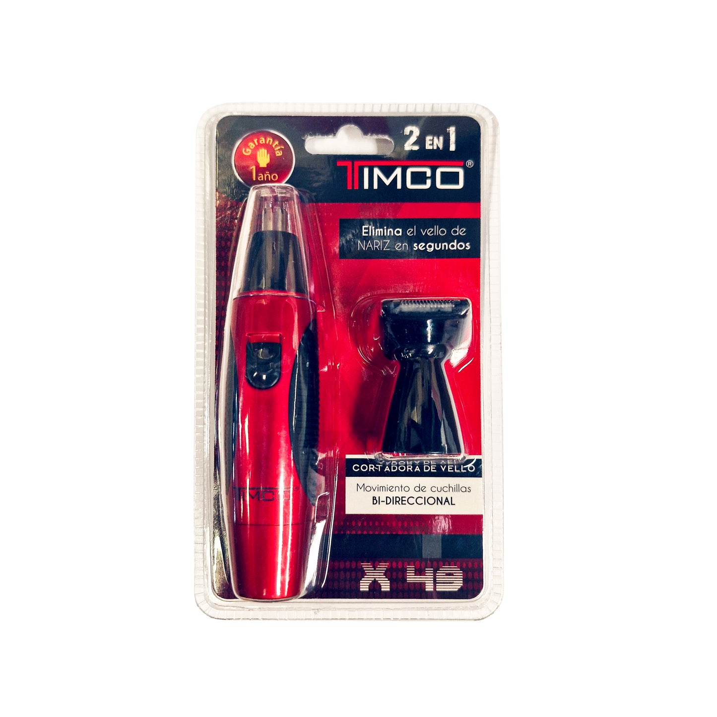 Rasuradora Terminadora Rostro 2 en 1 para Vello de Nariz y Oreja Timco X-49