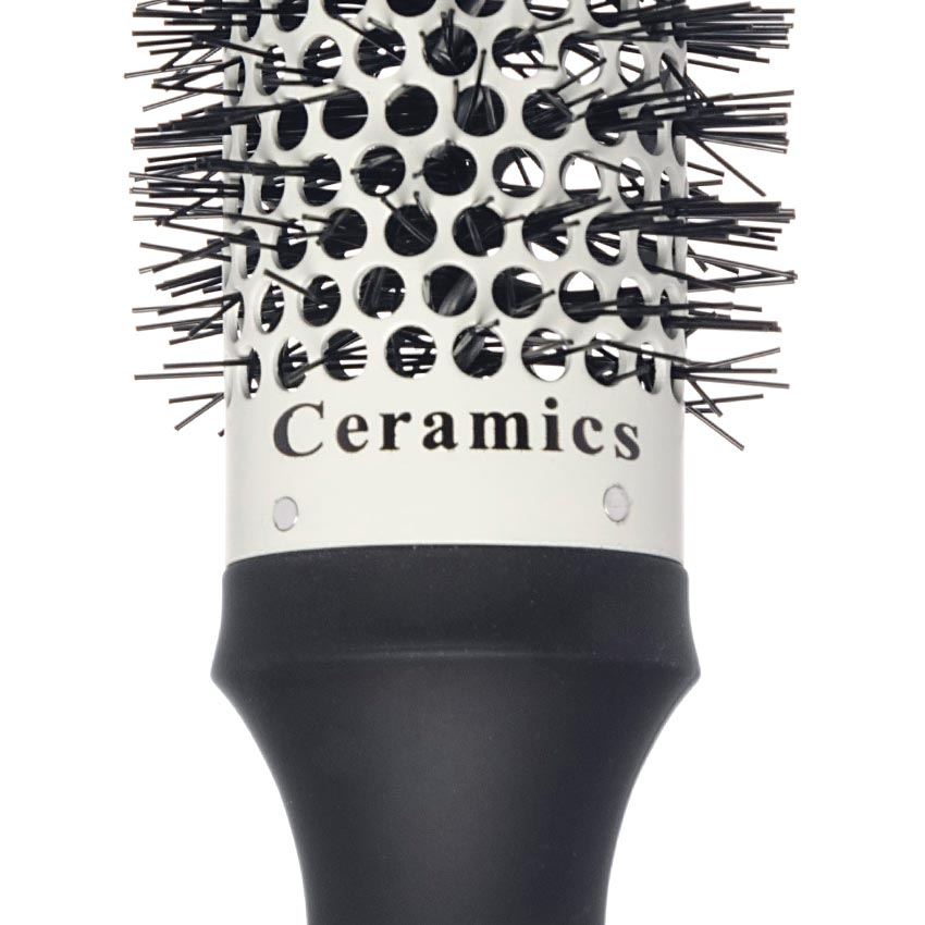 Cepillo de Cabello Térmico Redondo Ceramica 1 1/4" Uso Profesional Estetica Timco CCR-2