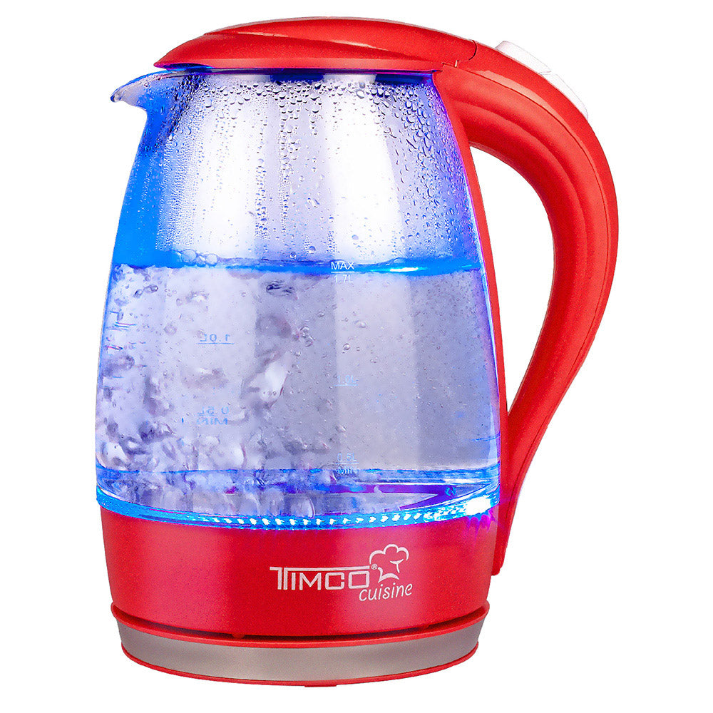 Hervidor Agua Eléctrico 1,5L, Jarra Cristal, Control Temperatura,  Resistencia Oculta, Base 360º, MPM, Transparente, 2200, MCZ-100