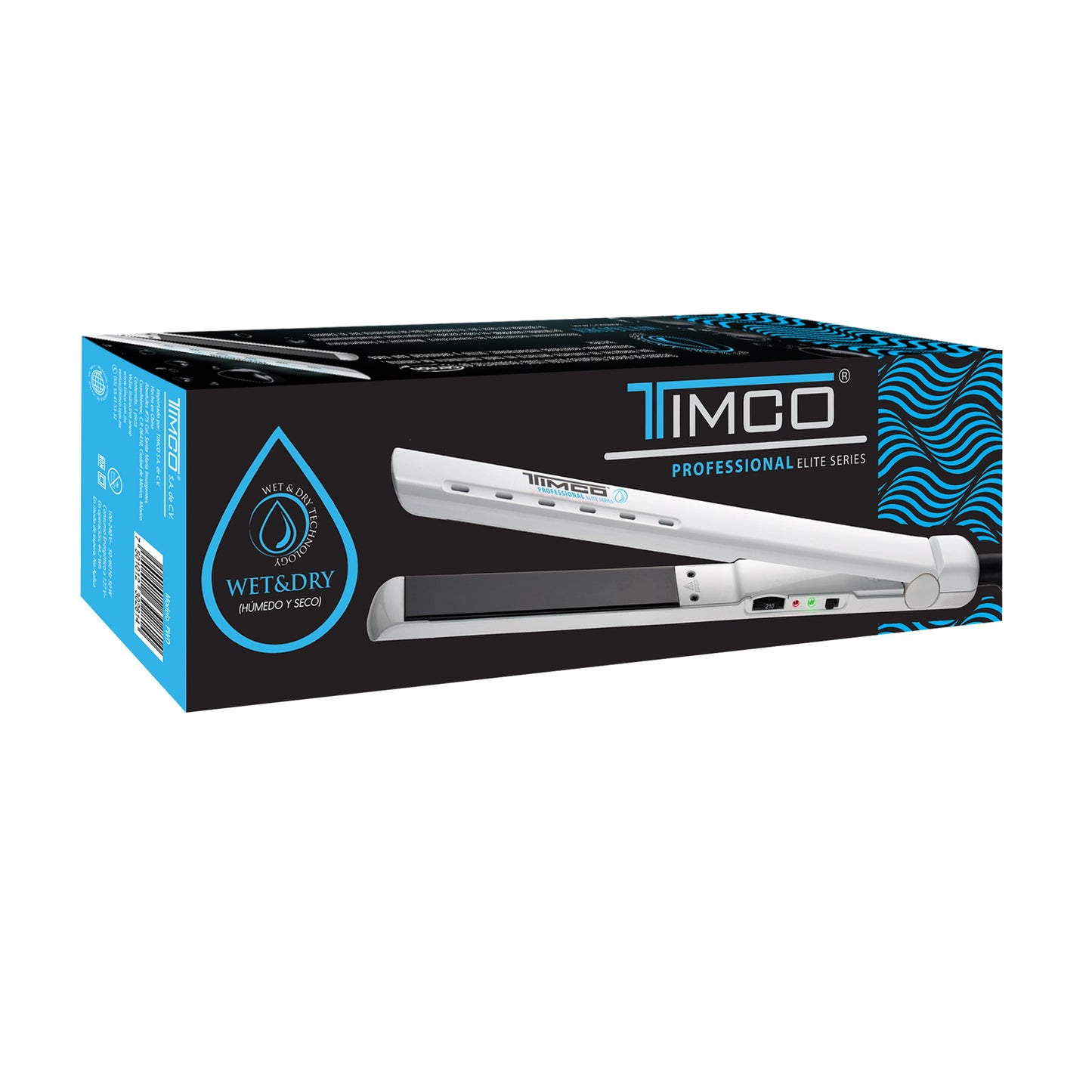 Plancha Alaciadora de Cabello Humedo o Seco WET&DRY Cerámica Timco