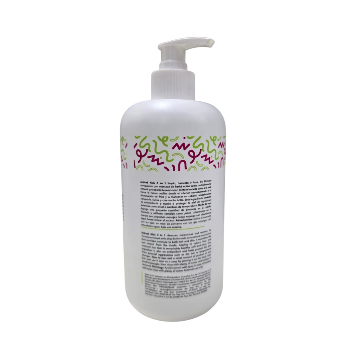 Shampoo Acondicionador Gel de Baño 3 en 1 Activeé Kids Hidratación y Protección Solar para Piel y Cabello