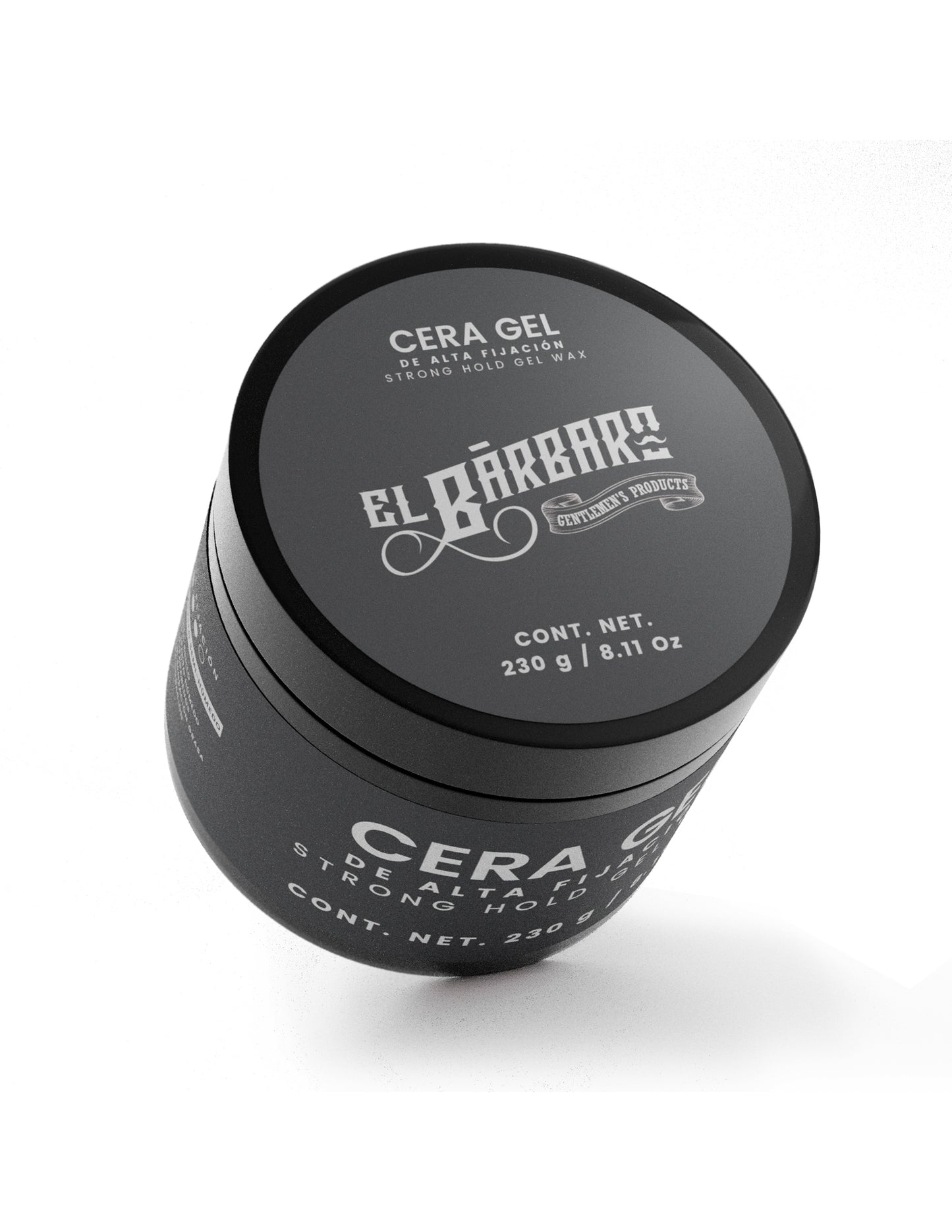 Cera Gel para Cabello Hombre Fijación Alta con Acabado de Gel Hidratante Sin Petrolatos El Bárbaro 230g