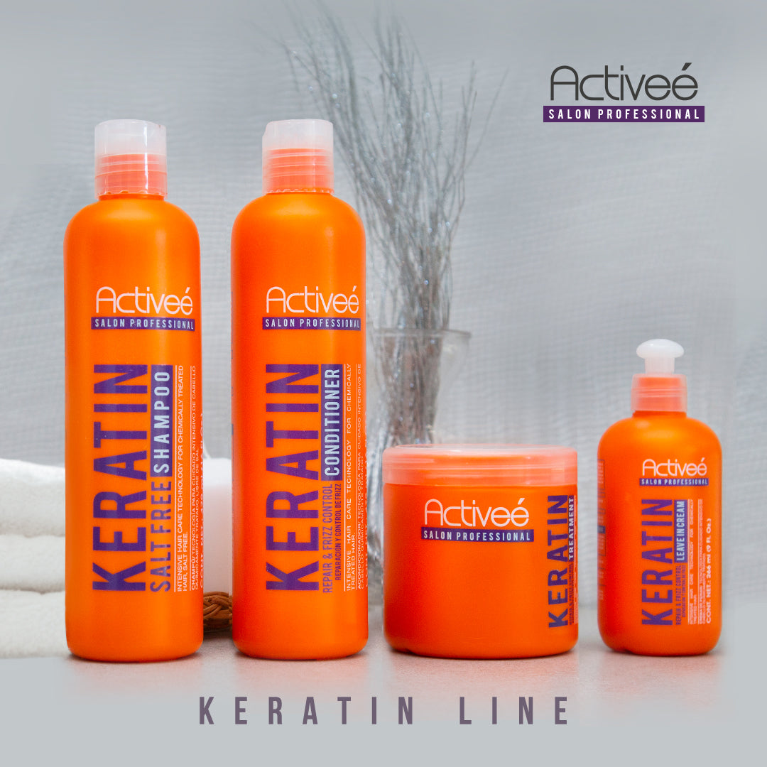 Proteina Capilar Activeé Professional KeratineTecnologia para cuidado Intensivo de Cabello Quimicamente tratado Libre de Sal
