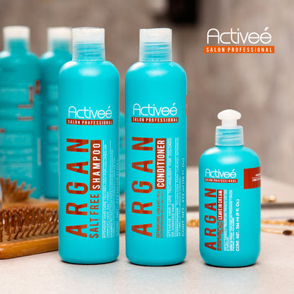 Acondicionador Activee Professional Argan  Tecnologia para cuidado Intensivo de Cabello Teñido o Dañado Libre de Sal