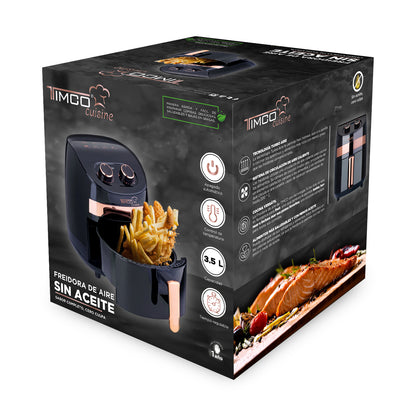 Freidora Eléctrica de Aire Capacidad 3.5 L Sin Aceite TurboAir Timco AF002