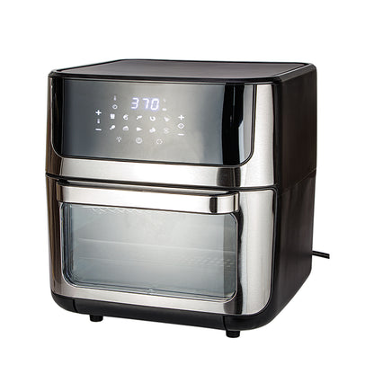 Freidora de Aire Eléctrica con Rotación 12 L Horno Conveccion Multifuncional 10 preajustes Temporizador digital Pantalla táctil Timco AF009