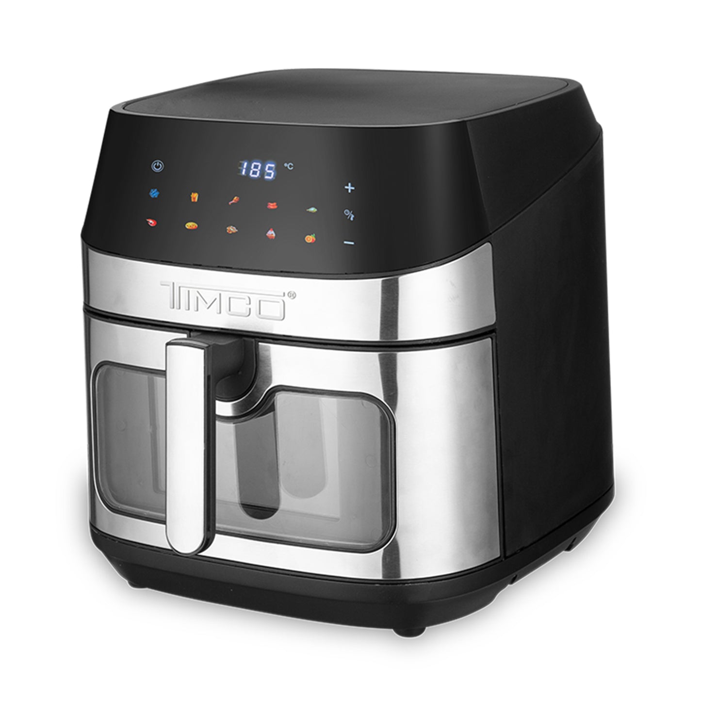 Freidora de Aire 8L Air Fryer Ventana de Visión Clara 1800W Pantalla Touch Digital 10 Funciones Automáticas Horno, Rostizador y Deshidratador AFE042 Timco