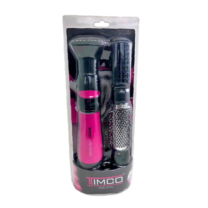 Cepillo de Aire Electrico de Cabello 3 en 1 Cabezales Intercambiables Alisador Voluminizador Timco AJ-400B