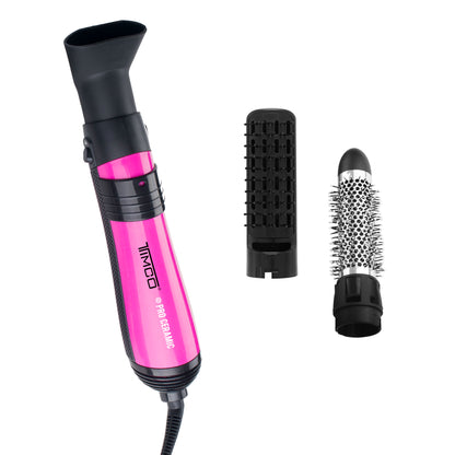 Cepillo de Aire Electrico de Cabello 3 en 1 Cabezales Intercambiables Alisador Voluminizador Timco AJ-400B