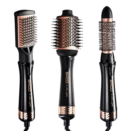 Cepillo de Aire Electrico Secadora de Cabello 3 Cabezales Intercambiables Timco AJ-819