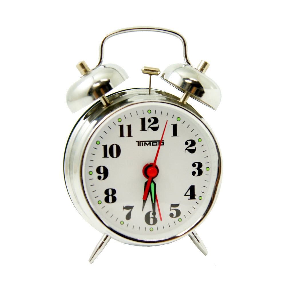 Reloj Despertador de Cuerda Metálico Decorativo Timco AL-8023 P