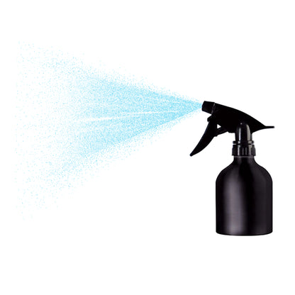 Atomizador Spray Botella de Aluminio Negro 325 ml Salon de Belleza Estetica Timco