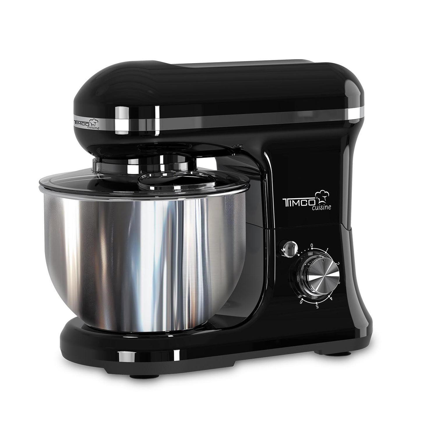 Batidora de Pedestal 5 L 300W 6 Velocidades con Gancho, Paleta y Globo Función Pulso BAT1107 Timco