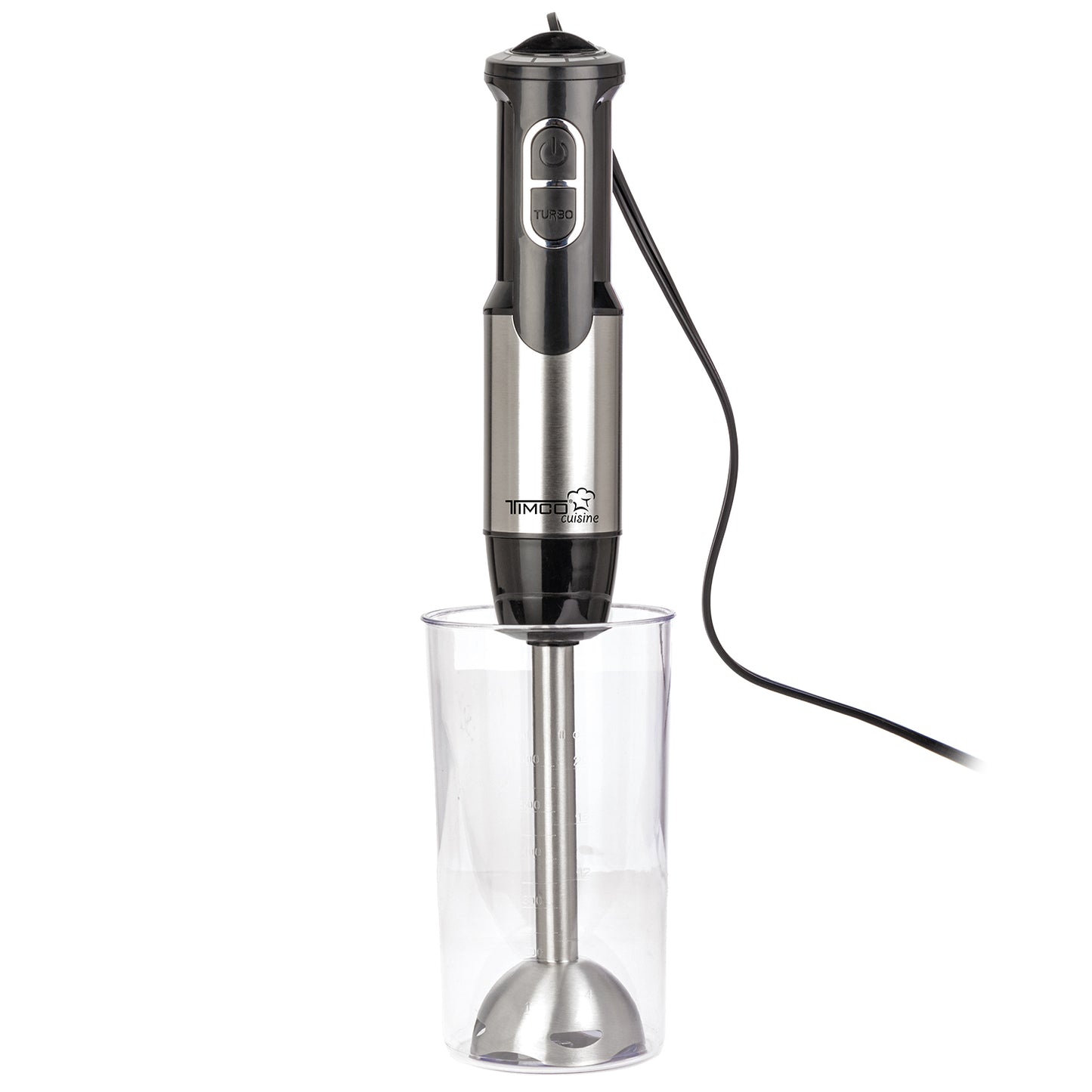 Batidora Multifuncional de Inmersion 4 en 1 Licuadora de Mano Acero Inoxidable Timco BAT2203