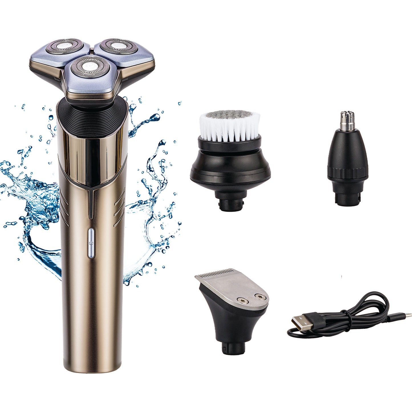 Rasuradora Electrica Recargable 4 en 1 Resistente al agua IPX7 Uso Humedo o Seco Timco BSK311