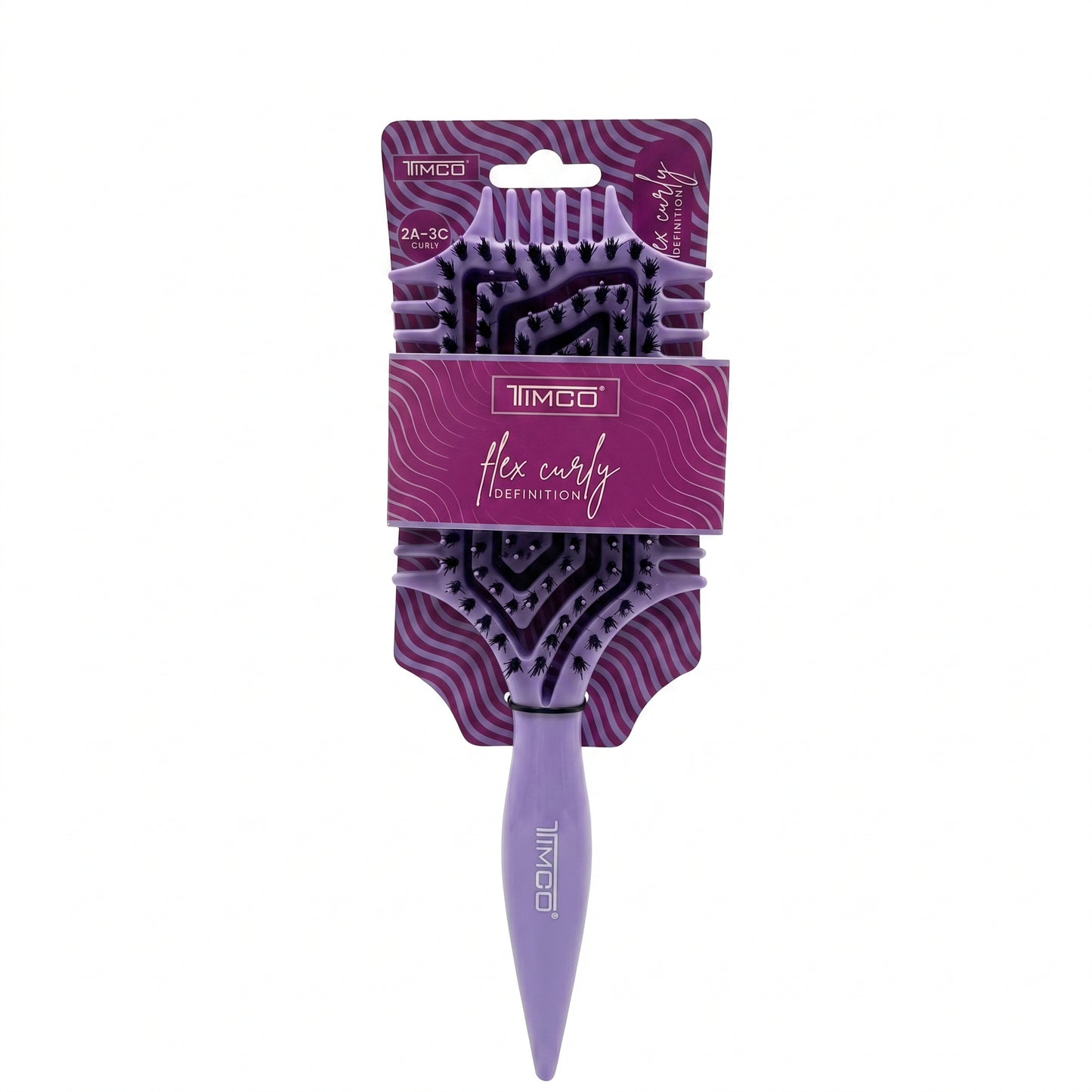 Cepillo Para Cabello Rizado TIMCO C6305 Nylon Antiestático, Definidor de Rizos y Secado Rapido