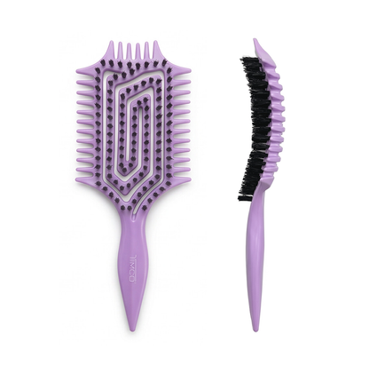 Cepillo Para Cabello Rizado TIMCO C6305 Nylon Antiestático, Definidor de Rizos y Secado Rapido