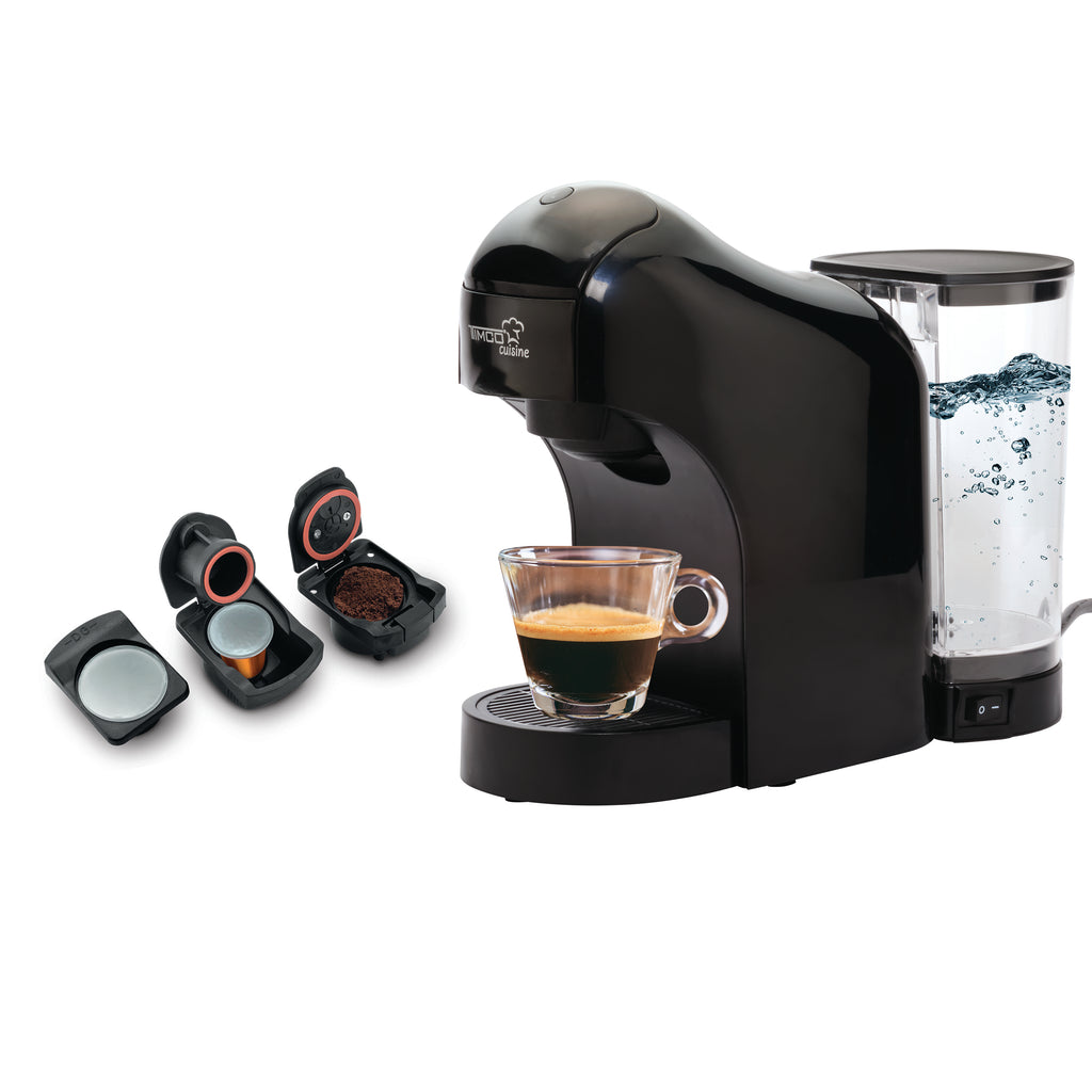 Cafetera Timco Multicapsula prepara tu cafe con Capsulas o cafe en