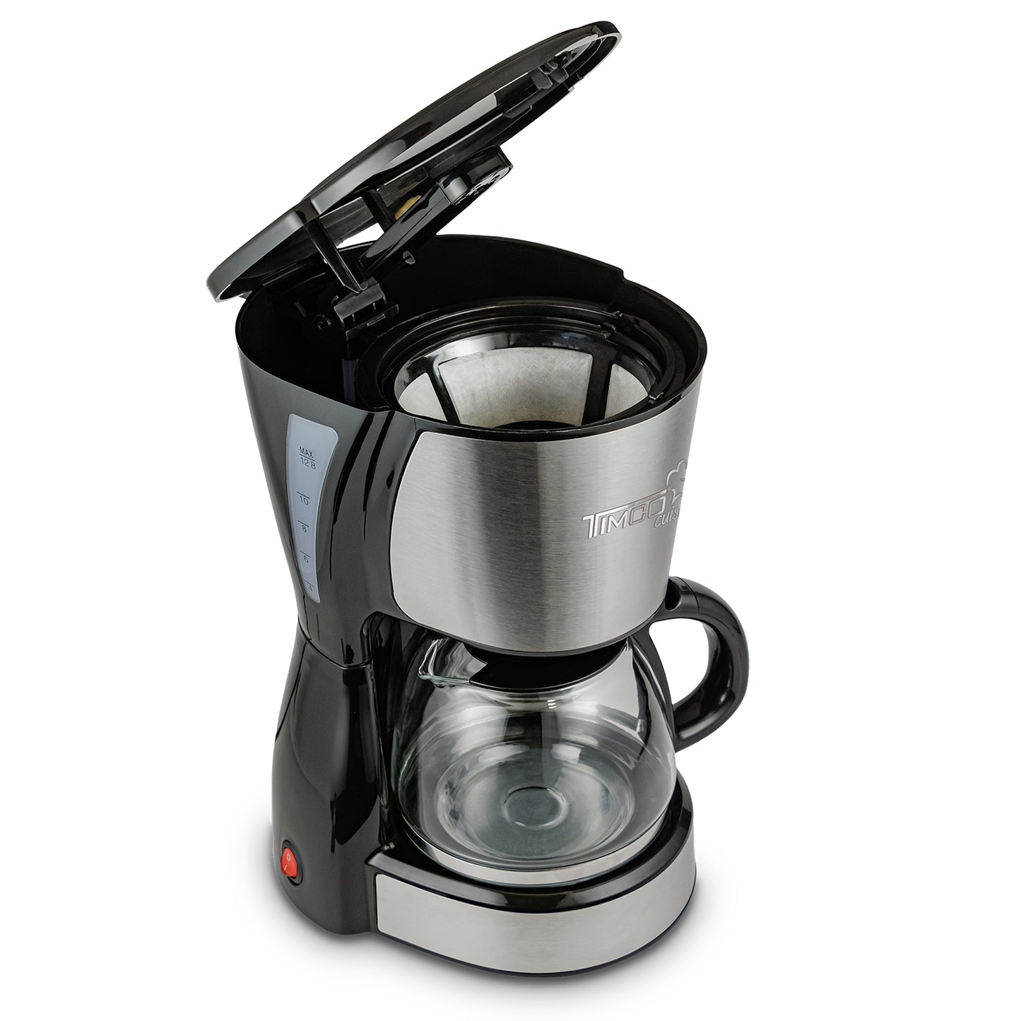 Cafetera Eléctrica 12 Tazas con Filtro Permanente Antigoteo con Placa Calefactora CAFWJ-9006 Timco