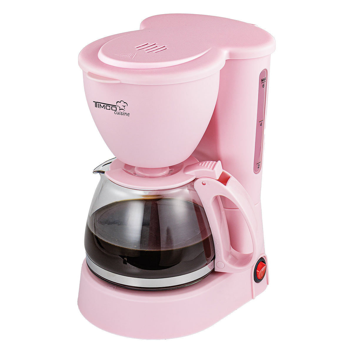 Combo Cafetera 750 ml Filtro Permanente Antigoteo + Waflera Eléctrica Antiadherente Waffles en Forma de Corazón TIMCO COM-DES1