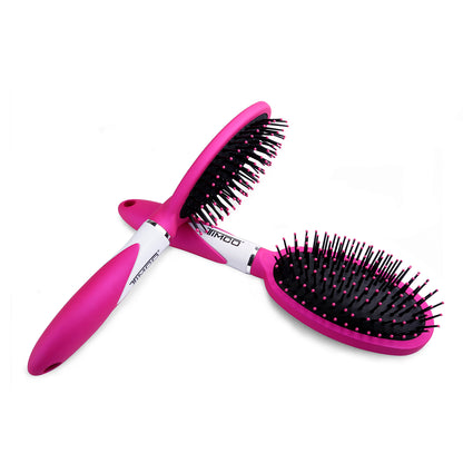 Cepillo de Cabello Ovalado Acolchonado con Mango Ergonómico Neon Brush Timco CAV02