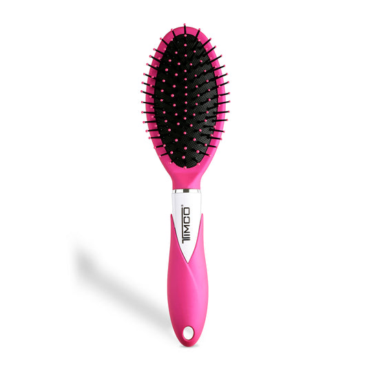 Cepillo de Cabello Ovalado Acolchonado con Mango Ergonómico Neon Brush Timco CAV06