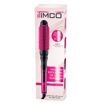 Cepillo Alaciador Electrico de Cabello Cerdas de Silicona Rizador Timco CE-260
