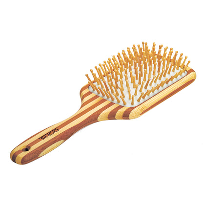 Cepillo de Cabello Madera Natural Acolchado Cuidado del Cuero Cabelludo Timco CMC02