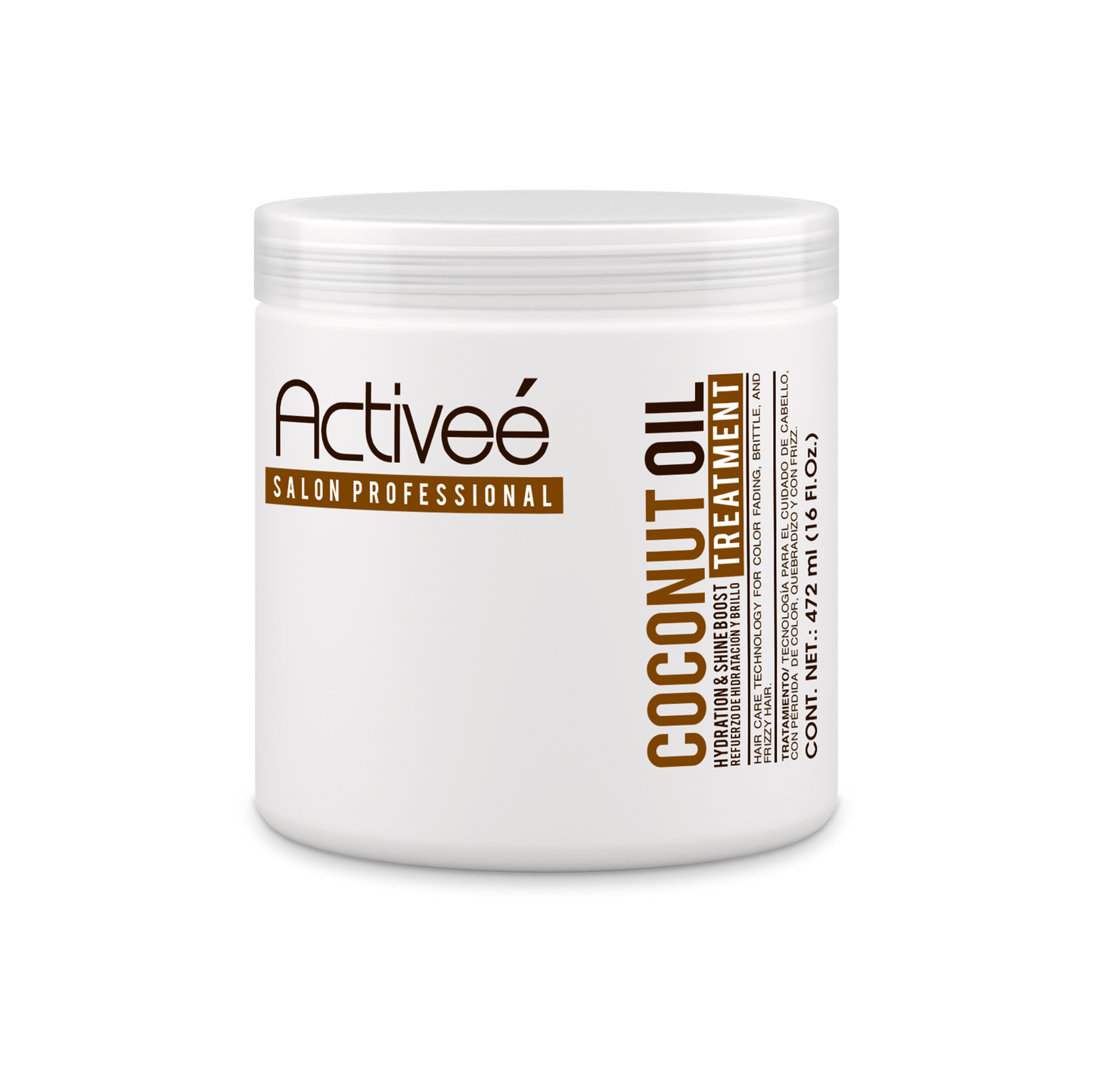 Tratamiento Capilar Activee Professional Coconut Oil Tecnologia para cuidado Cabello con Perdida de Color Quebradizo y con Frizz Libre de Sal