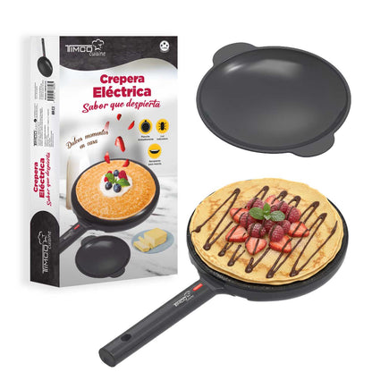 Crepera Eléctrica 22 cm 600W Antiadherente con Función Plancha Crepas CREPJK‑51 Timco