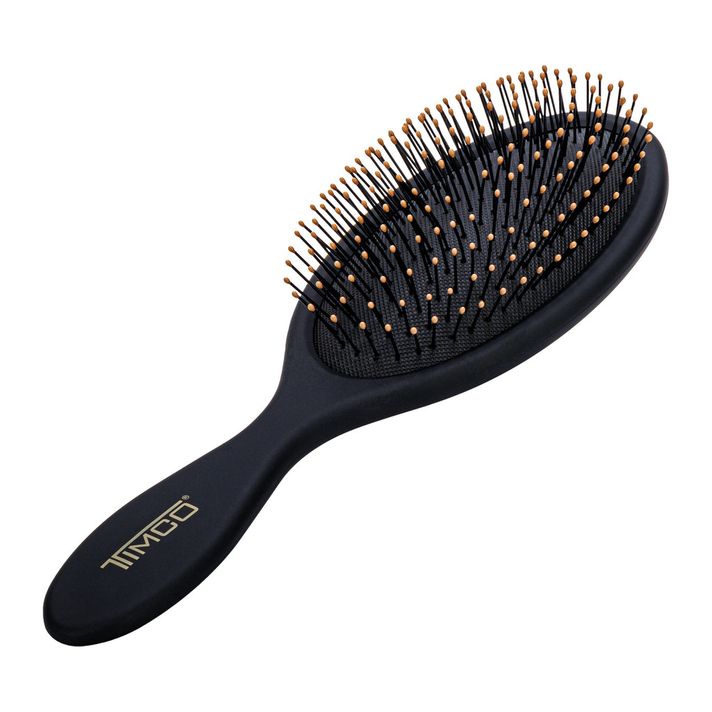 Cepillo de Cabello Desenredante Ovalado Acolchado Negro Ultra Thin Timco CWET01N