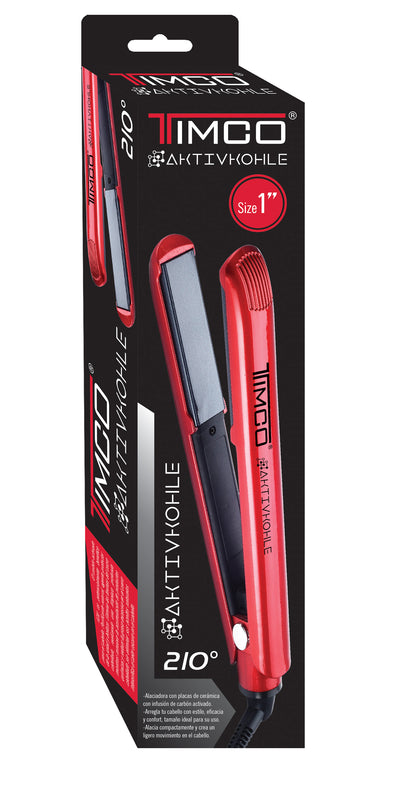 Plancha Alaciadora de Cabello Cerámica Carbon Activado Timco PK-R