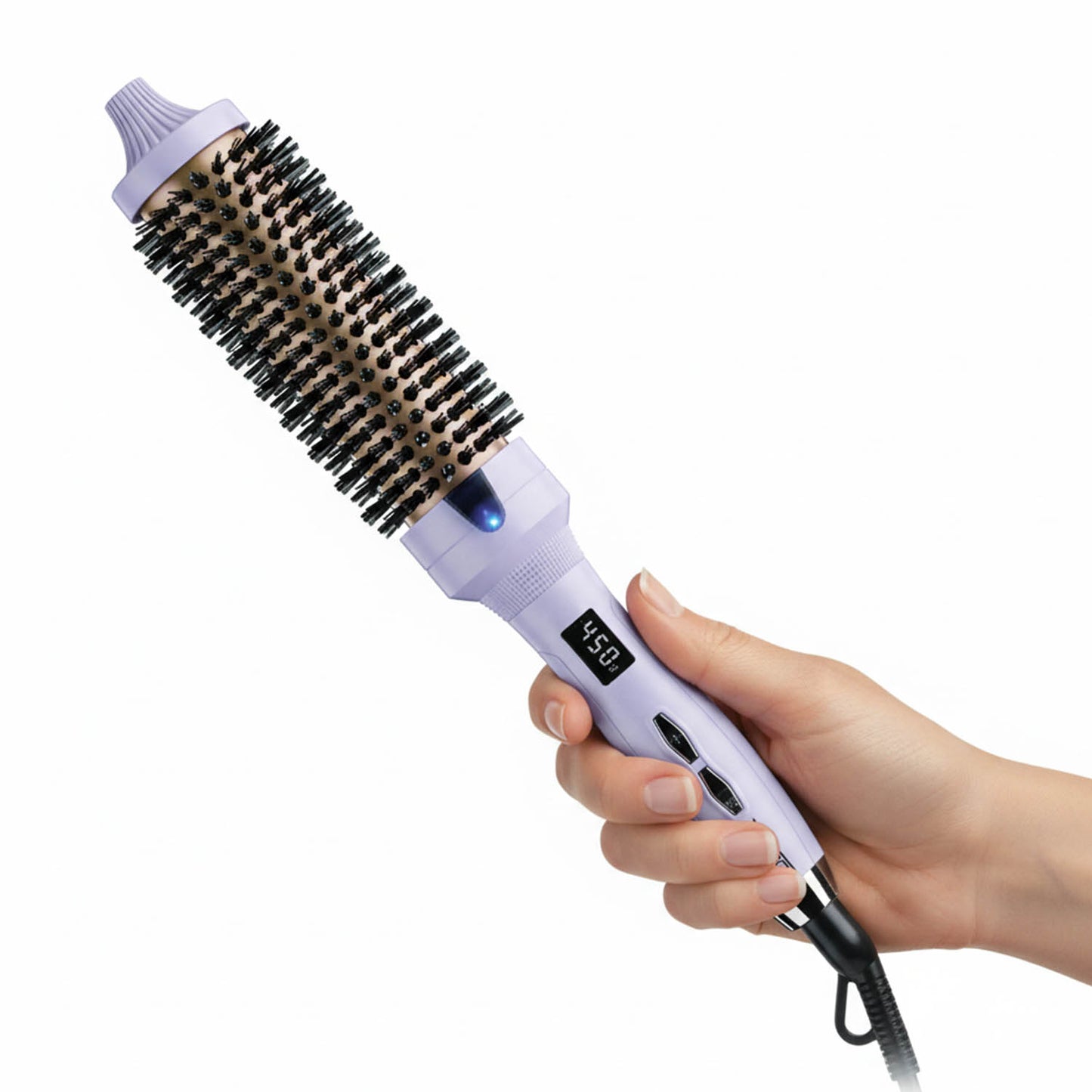 Cepillo Térmico 2 en 1 Alaciador y Rizador Iones Negativos Ceramica Turmalina, 100‑230°C Pantalla LED CEQY‑2066 Timco