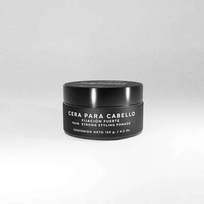 Cera para Cabello, Barba y Bigote Hombre Fijación Fuerte Sin Residuos Con Aceite de Ricino El Bárbaro 120g