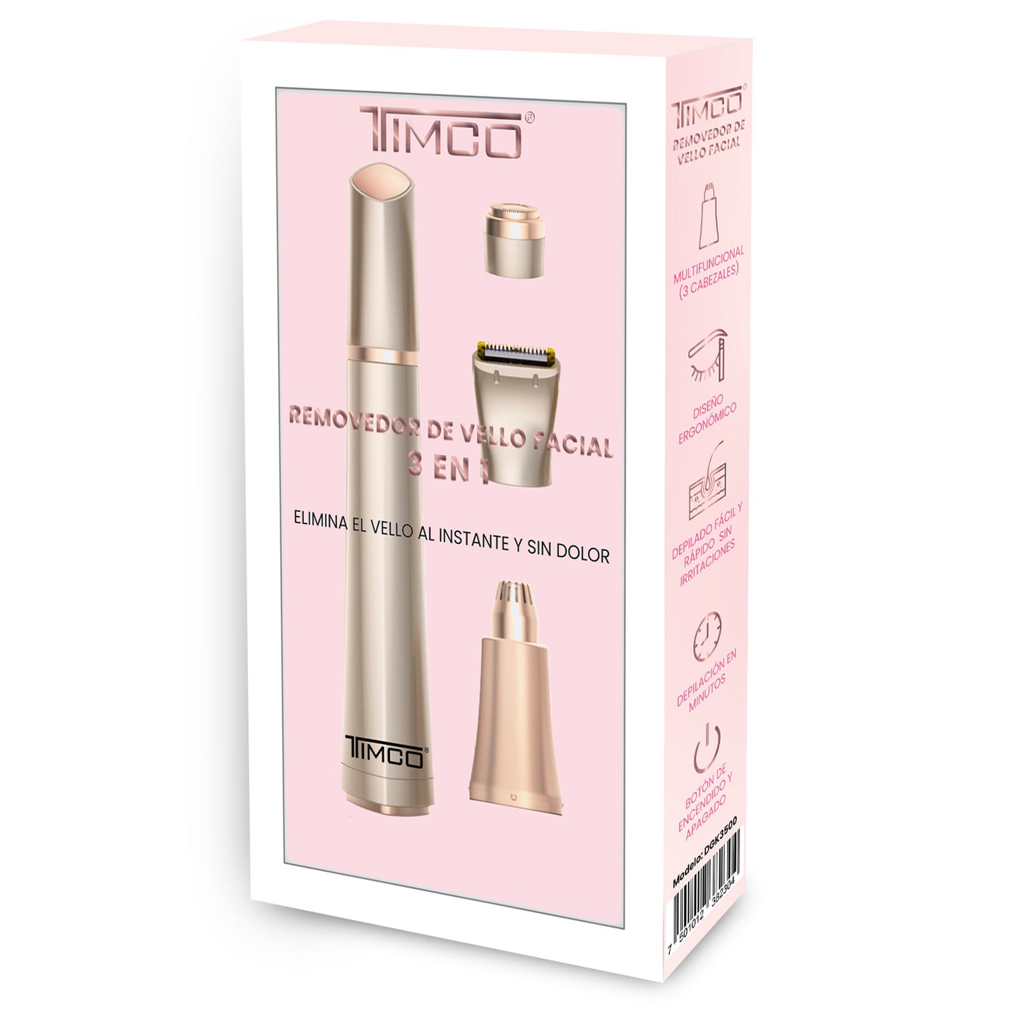 Depiladora Rasuradora Facial Flawless 3 en 1 Timco DGK3500