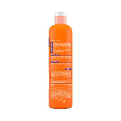 Shampoo Activee Professional Keratin Tecnologia para cuidado Intensivo de Cabello Quimicamente tratado Libre de Sal