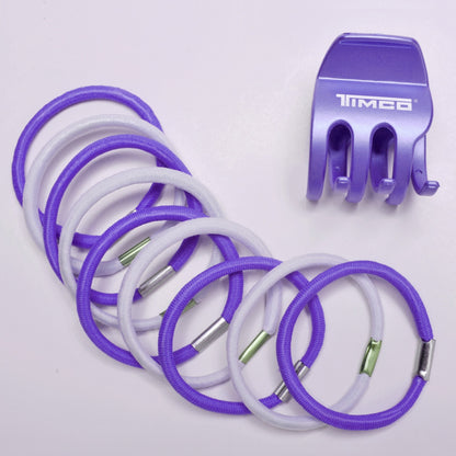 Kit de Cepillos TIMCO ETI‑1 Espejo Grande 5 Cepillos Variados Peine Pinza y 10 Ligas para Cabello