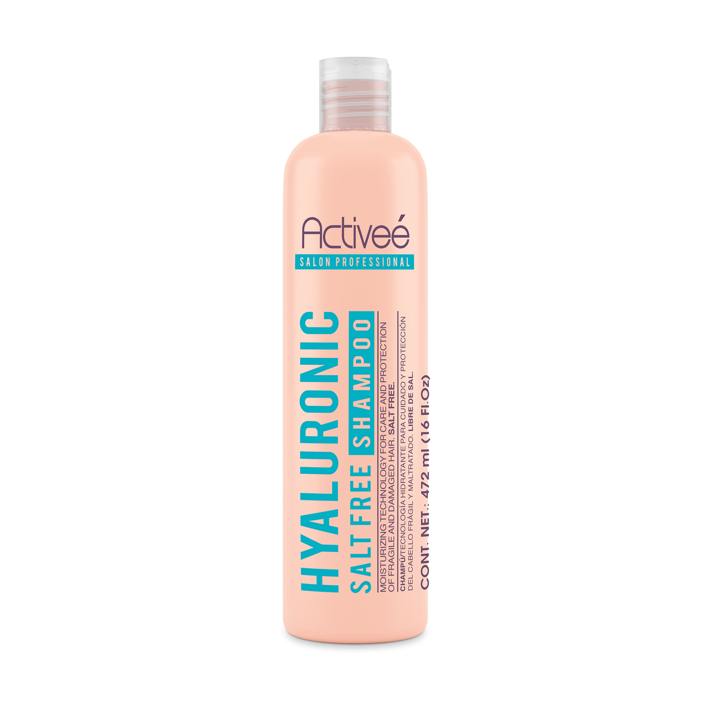 Shampoo Activee Profesional Hyaluronic Acid TecnologIa Hidratante para Cuidado y Protección del Cabello Fragil y Maltratado Libre de Sal