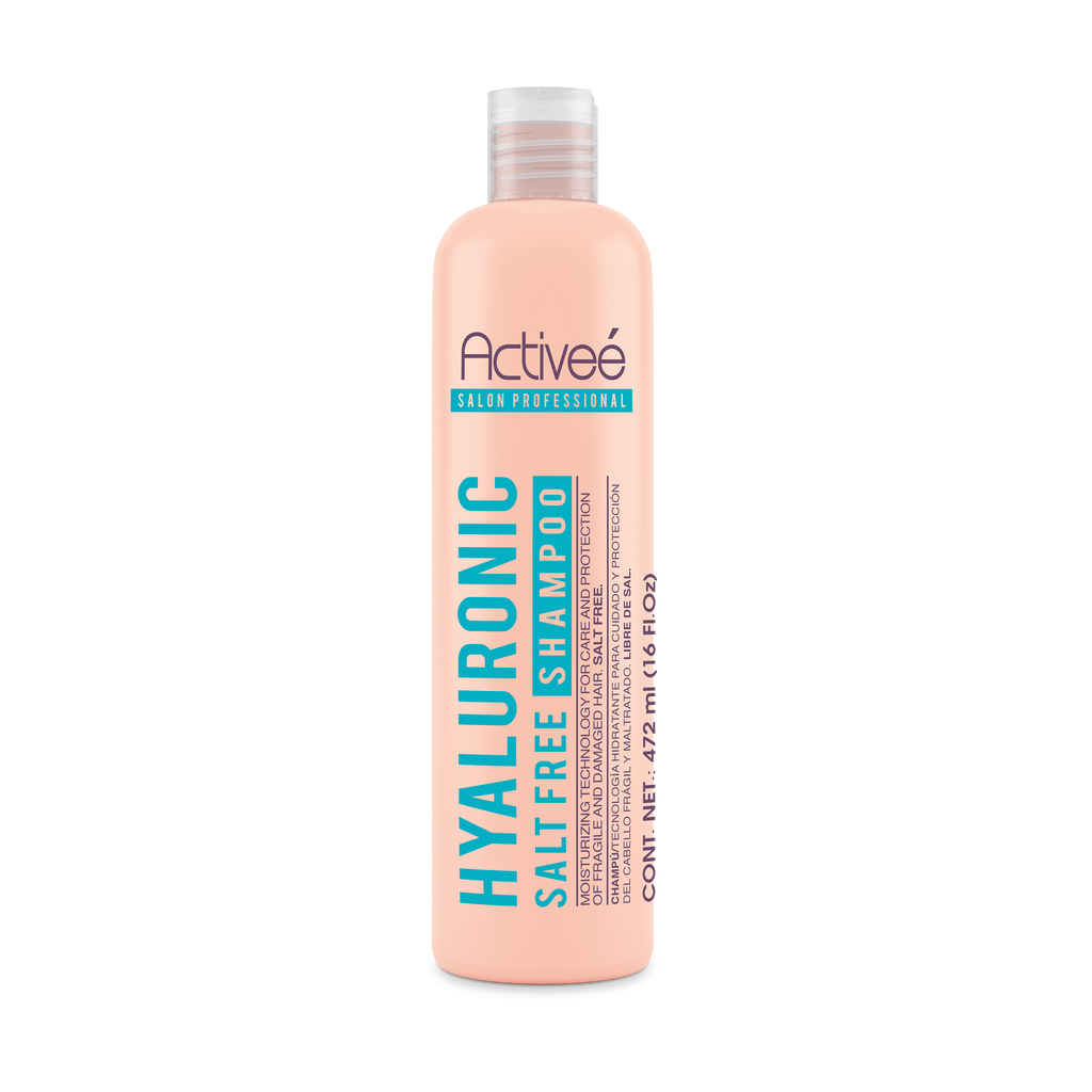Shampoo Activee Profesional Hyaluronic Acid TecnologIa Hidratante para Cuidado y Protección del Cabello Fragil y Maltratado Libre de Sal