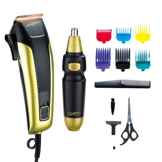 Maquina de Cortar Cabello y Trimer para Nariz y Oidos Kit  de 10 piezas  Clipper Timco HC4909X57