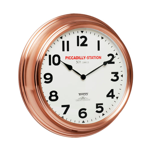 Reloj de Pared Analógico Estilo Retro Marco de Cobre Timco HYW121