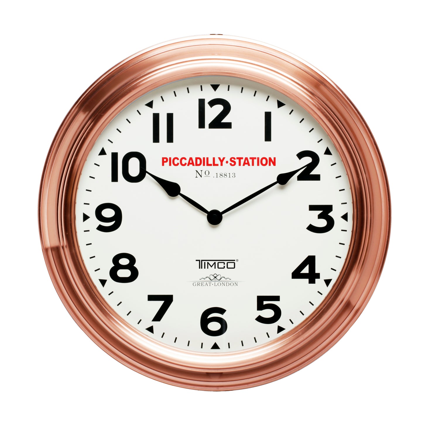 Reloj de Pared Analógico Estilo Retro Marco de Cobre Timco HYW121